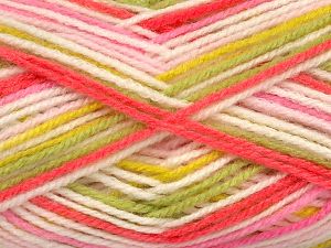 Sale Self-Striping Beyaz Pembe Yeşil