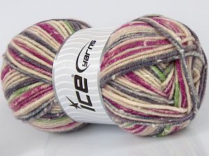 Sale Self-Striping Mor Gri Yeşil Krem