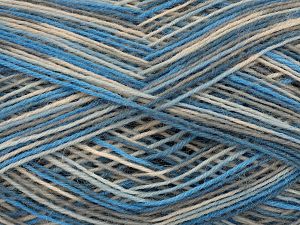 Sale Sock Yarn Gri Krem Mavi Bej