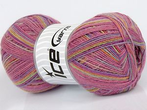 Sale Sock Yarn Pembe Yeşil Altın Mavi