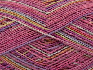 Sale Sock Yarn Pembe Yeşil Altın Mavi