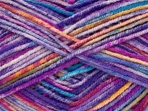 Sale Self-Striping Mor Yeşil Altın Fuşya