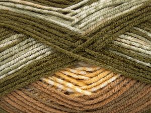Sale Self-Striping Beyaz Yeşil Tonları Kahverengi Tonları