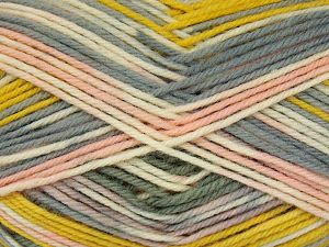 Sale Sock Yarn Pembe tonları Gri Altın tonları Krem