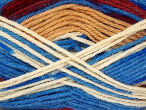 Sale Sock Yarn Kırmızı Krem Bordo Kahverengi Mavi