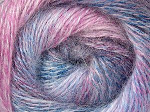 Mohair Pastel Leylak Tonları Mavi Tonları