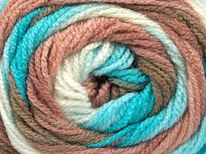 Baby Batik Beyaz Turkuaz Kahverengi Tonları