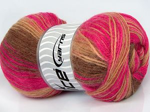 Angora Batik Fuşya Kahverengi Tonları