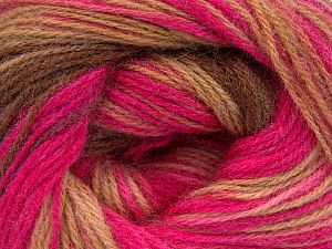 Angora Batik Fuşya Kahverengi Tonları