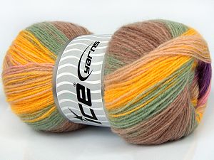 Angora Batik Sarı Mor Pembe Yeşil Camel Shades