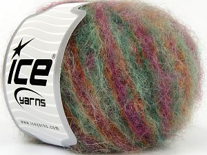 Kid Mohair Alpaca Color Orkide Turuncu Yeşil