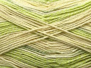 Super Cotton Sock Yeşil Tonları Krem