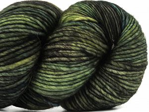 Hand Dyed Superwash Merino Turkuaz Yeşil Tonları