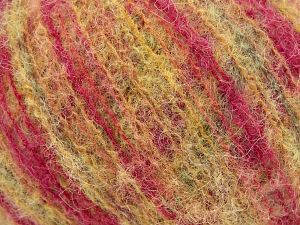 Caress Baby Alpaca Color Yeşil Altın Koyu Fuşya