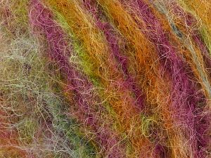 Kid Mohair Alpaca Color Turkuaz Mor Yeşil Altın