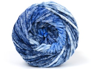 Chenille Splash Mavi Tonları