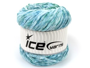 Chenille Splash Yeşil Tonları Mavi Tonları