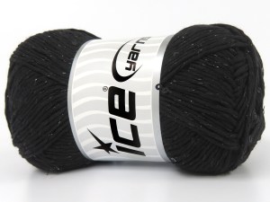 Natural Cotton Paillette Siyah