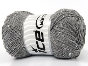 Natural Cotton Paillette Gri