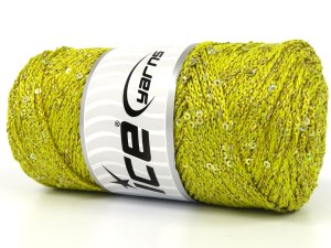 Macrame Glitz Paillette Zeytin Yeşili