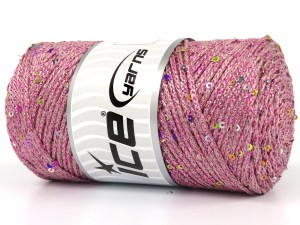 Macrame Glitz Paillette Pembe