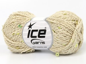Natural Cotton Light Paillette Krem