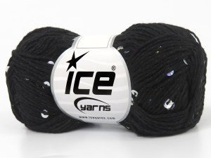 Natural Cotton Light Paillette Siyah