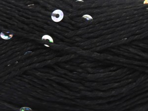 Natural Cotton Light Paillette Siyah