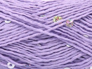 Natural Cotton Light Paillette Lilac