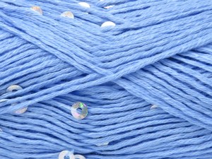 Natural Cotton Light Paillette Light Blue
