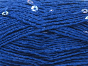 Natural Cotton Light Paillette Night Blue