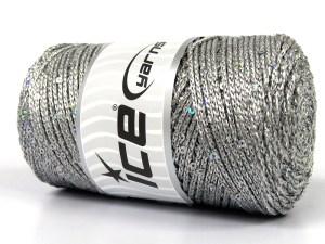 Macrame Glitz Paillette Gümüş Gri