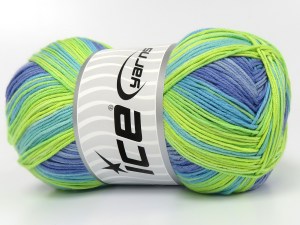 Cotton Magic Turkuaz Leylak Tonları Yeşil Tonları