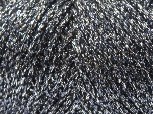 Fiber Content 100% Metallic Lurex, Silver, Brand Ice Yarns, Dark Navy, fnt2-84247