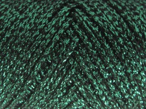 Fiber Content 100% Metallic Lurex, Brand Ice Yarns, Green, Black, fnt2-84260