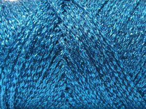 Fiber Content 100% Metallic Lurex, Turquoise, Brand Ice Yarns, fnt2-84261