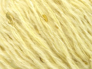 Fiber Content 40% Paillette, 30% Acrylic, 30% Wool, Brand Ice Yarns, Dark Cream, fnt2-84575