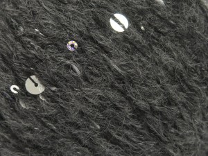 Fiber Content 40% Paillette, 30% Acrylic, 30% Wool, Brand Ice Yarns, Dark Grey, fnt2-84579