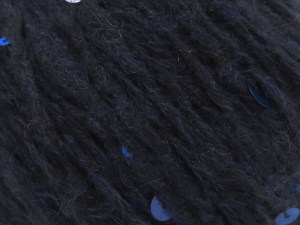 Fiber Content 40% Paillette, 30% Wool, 30% Acrylic, Navy, Brand Ice Yarns, fnt2-84580