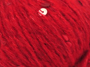 Fiber Content 40% Paillette, 30% Acrylic, 30% Wool, Red, Brand Ice Yarns, fnt2-84582
