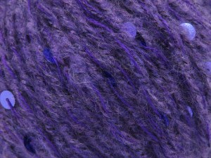 Fiber Content 40% Paillette, 30% Wool, 30% Acrylic, Lavender, Brand Ice Yarns, fnt2-84584