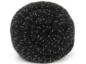 The gauge we given is for 4 mm knitting needles. Fiber Content 75% Premium Acrylic, 5% Metallic Lurex, 20% Merino Wool, Brand Ice Yarns, Black, fnt2-84599