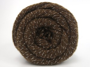 The gauge we given is for 4 mm knitting needles. Fiber Content 75% Premium Acrylic, 5% Metallic Lurex, 20% Merino Wool, Brand Ice Yarns, Brown, fnt2-84605