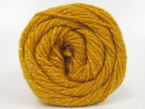 The gauge we given is for 4 mm knitting needles. Fiber Content 75% Premium Acrylic, 5% Metallic Lurex, 20% Merino Wool, Brand Ice Yarns, Gold, fnt2-84608