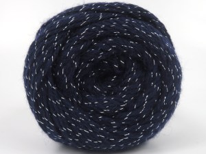 The gauge we given is for 4 mm knitting needles. Fiber Content 75% Premium Acrylic, 5% Metallic Lurex, 20% Merino Wool, Brand Ice Yarns, Dark Navy, fnt2-84610