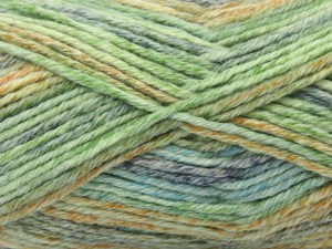 The gauge we given is for 6 mm knitting needles. Fiber Content 50% Antipilling Acrylic, 50% Cotton, Brand Ice Yarns, Grey, Green Shades, Gold, fnt2-84625