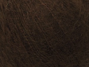 Fiber Content 49% SuperKid Mohair, 26% Acrylic, 25% Polyamide, Brand Ice Yarns, Brown, fnt2-84710