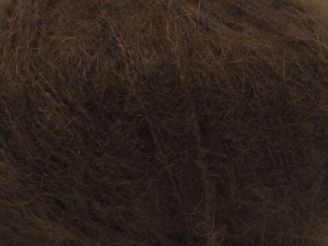Fiber Content 49% SuperKid Mohair, 26% Acrylic, 25% Polyamide, Brand Ice Yarns, Dark Brown, fnt2-84711