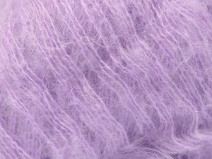 Fiber Content 49% SuperKid Mohair, 26% Acrylic, 25% Polyamide, Light Lilac, Brand Ice Yarns, fnt2-84714