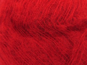 Fiber Content 49% SuperKid Mohair, 26% Acrylic, 25% Polyamide, Red, Brand Ice Yarns, fnt2-84715